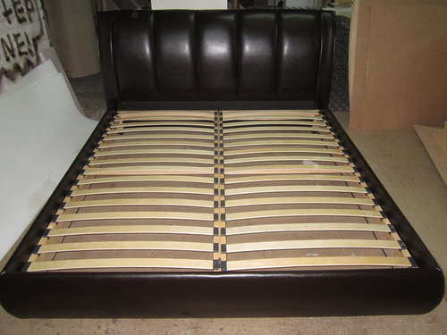 Кровать с мягким изголовием МВС Лючия 180х200 (см) (Gerra Dark Brown)
