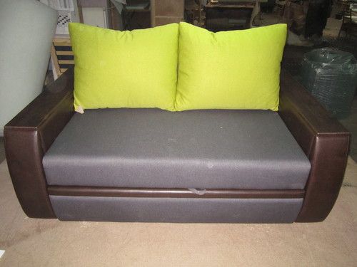 Раскладной диван МВС Мустанг Двойка еврокнижка и дельфин (Bahama grafit/ Bahama green/ Teos dark brown)
