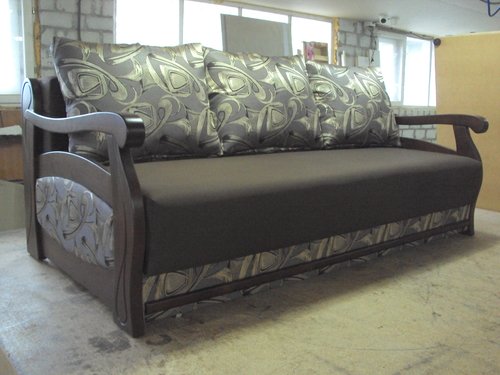 Folding sofa MBC Skiff evroknizhka (Leo 07 / Rolex Chocolate)