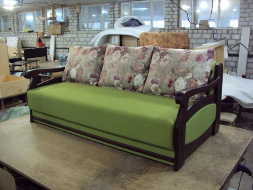 Folding sofa MBC Skiff evroknizhka (Etna 035 / Vera green 01)