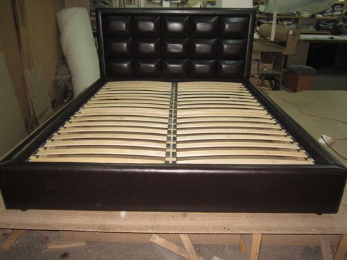 Кровать с мягким изголовием МВС Итака 160х200 см (Gerra Dark Brown)