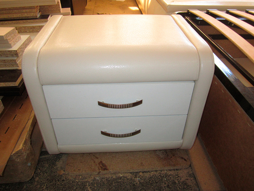 Bedside table MFR Lucia 43h50h40 chipboard white box 2 (Gerra Deluxe Milk)