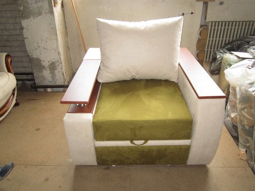 Раскладное кресло МВС Мустанг еврокнижка и дельфин (Бонд Green 10/Бонд Beige 01)