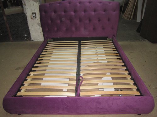 Double bed with soft headboard MFR Romagna 160x200 cm with a lifting mechanism (Amore 46)