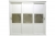 Three-winged wardrobe Laura in white MVS