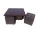 Tet-a-Tet set 4 poufs and coffee table MVS