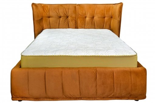 Double bed with soft headboard Monika LA FAMILIA