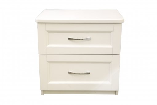 Bedside table Laura with 2 drawers in white MVS