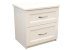 Bedside table Laura with 2 drawers in white MVS
