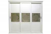 Three-winged wardrobe Laura in white MVS