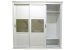 Three-winged wardrobe Laura in white MVS