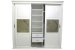 Three-winged wardrobe Laura in white MVS