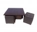 Tet-a-Tet set 4 poufs and coffee table MVS