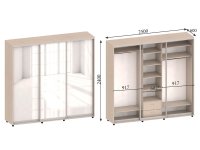 Three-winged wardrobe №10 MVS