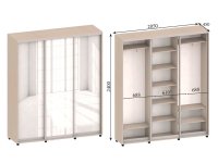 Three-winged wardrobe №8 MVS