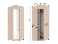 Corner wardrobe one door SHU-3 MVS