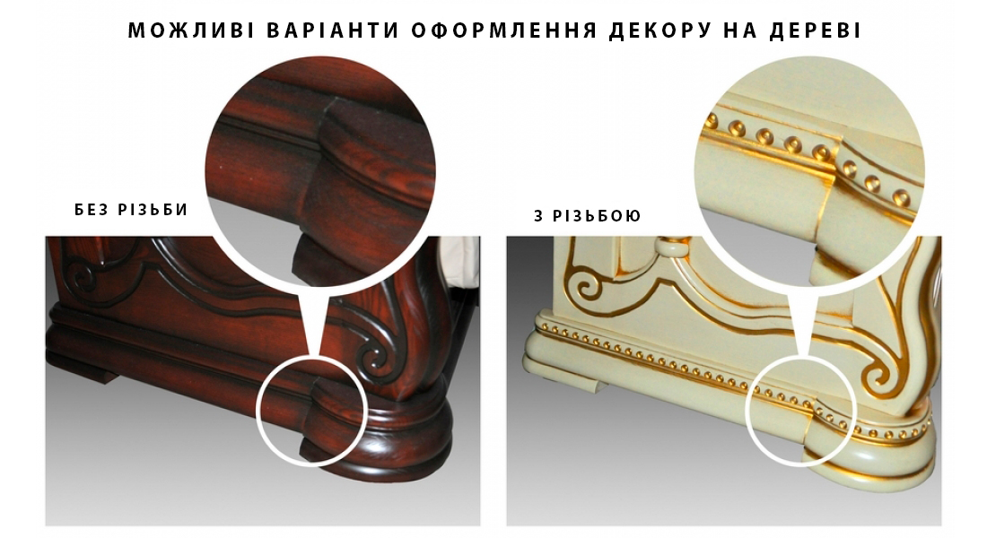 Можливі варіанти оформлення декору на дереві